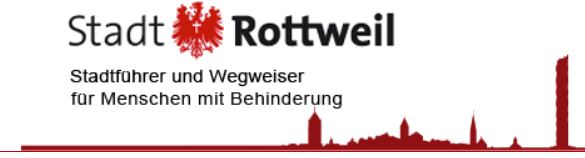 Logo Stadt Rottweil Stadtführer und Wegweiser für Menschen mit Behinderung